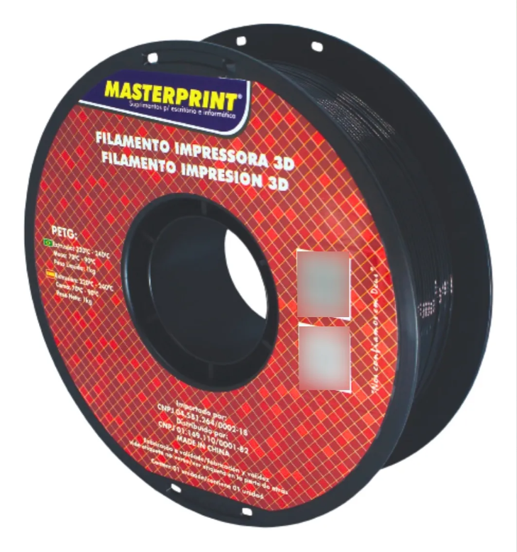 Filamento Impressora 3d Masterprint Petg 1.75mm Preto