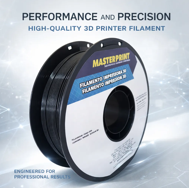 Filamento Impressora 3d Masterprint Petg 1.75mm Preto