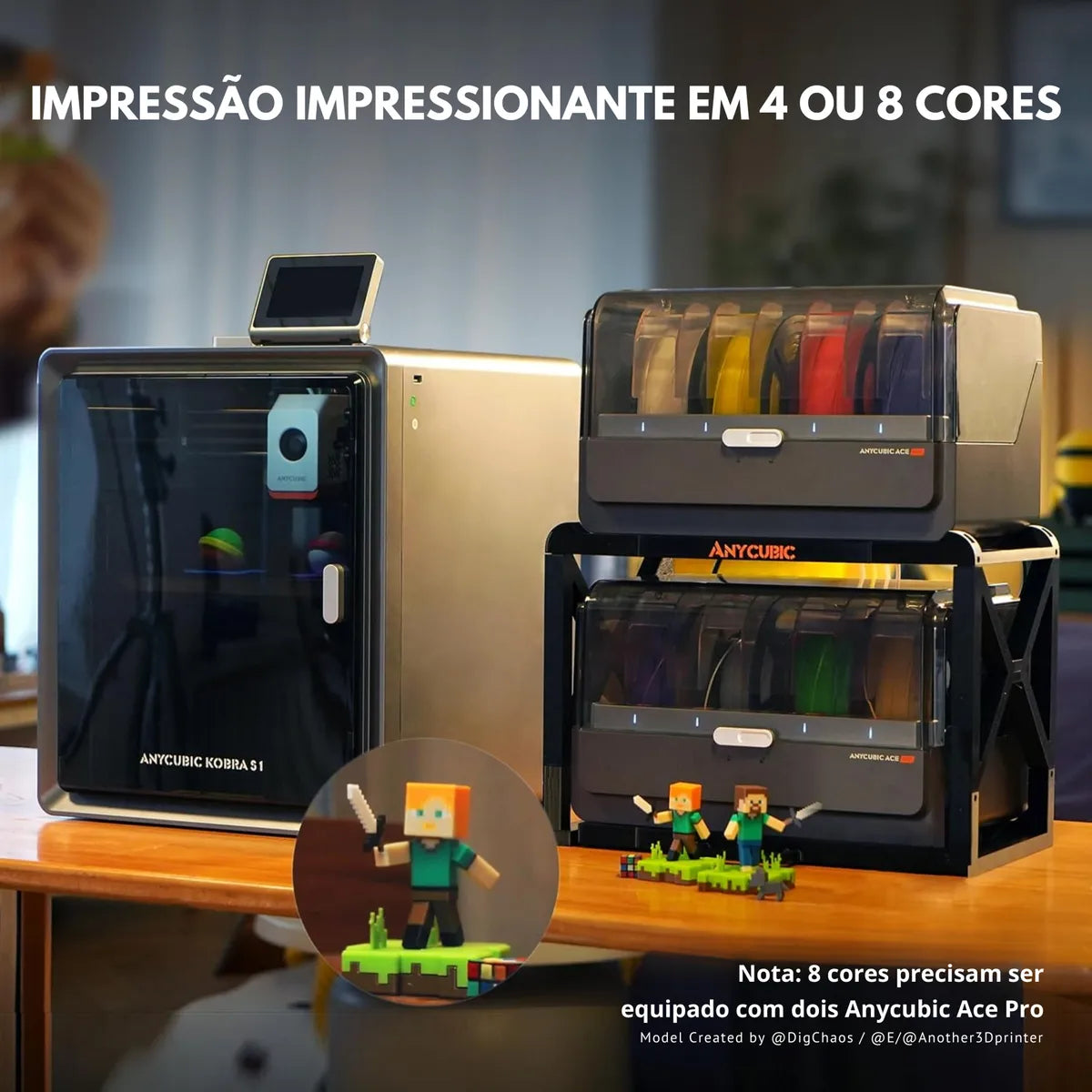 Anycubic Kobra S1 Combo Impressora 3d - Multicolorida