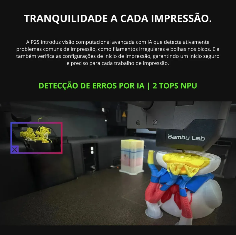 Impressora 3d Bambu Lab P2s Combo Ams 2 Pro 220v