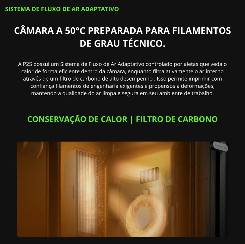 Impressora 3d Bambu Lab P2s Combo Ams 2 Pro 220v